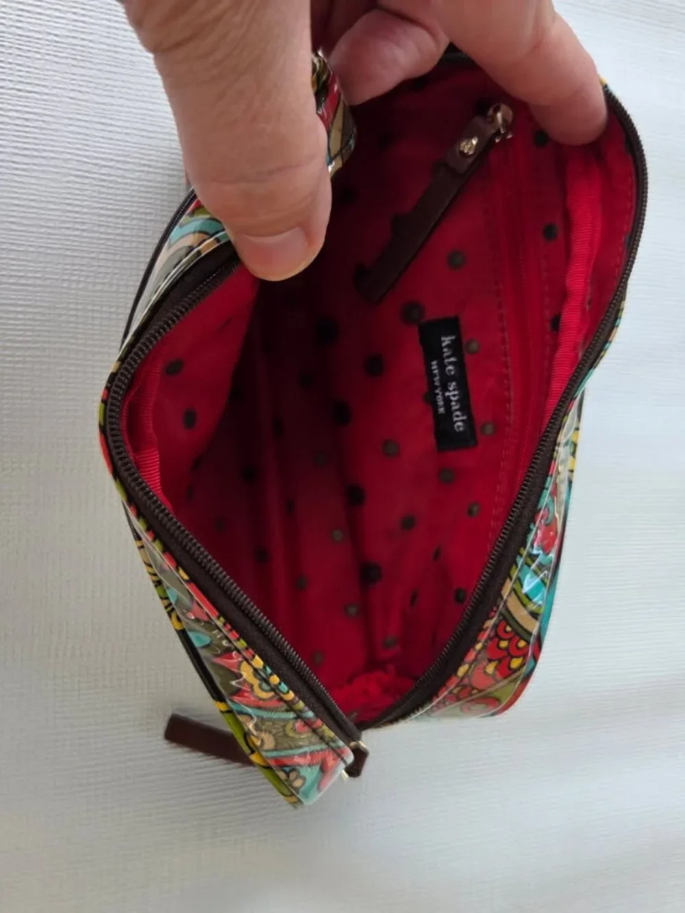 Kate Spade Paisley Collection Make Up Pouch 8x4x2  Great condition